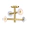 Designers Fountain Fina 16 in. 4-Light Brushed Gold Modern Semi Flush Mount with Natural Marble Accents for Bedrooms D325C-SF-BG - alternate 1